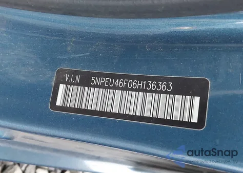 2006 Hyundai Sonata Gls V6/Lx V6 z USA, uszkodzony, nr VIN 5NPEU46F06H136363